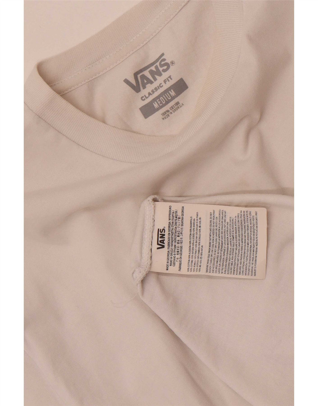 Maglietta da uomo Vans Classic Fit in cotone bianco medio