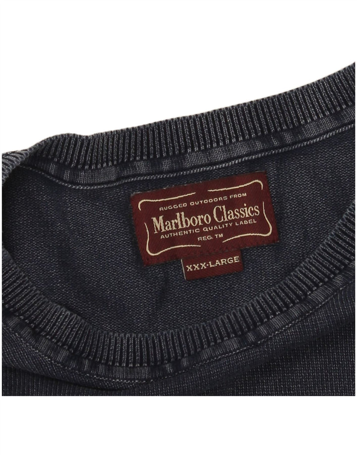 Maglione maglione girocollo da uomo Marlboro Classics 3XL Blu navy