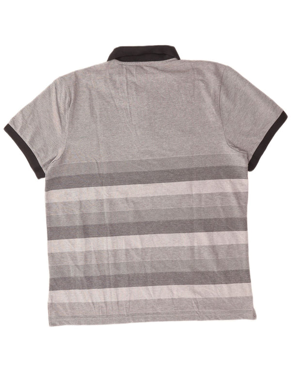 Polo Nike da uomo XL in cotone a righe grigie