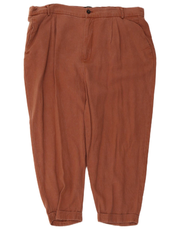 Pantaloni Capri Donna Zara XL W32 L22 Marrone