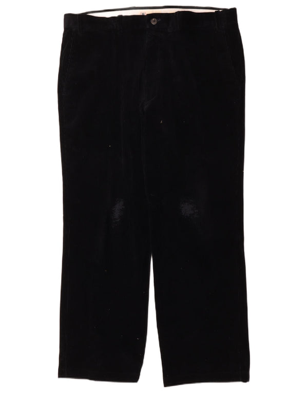 Pantaloni di velluto a coste affusolati da uomo Marks & Spencer W38 L29 cotone blu navy