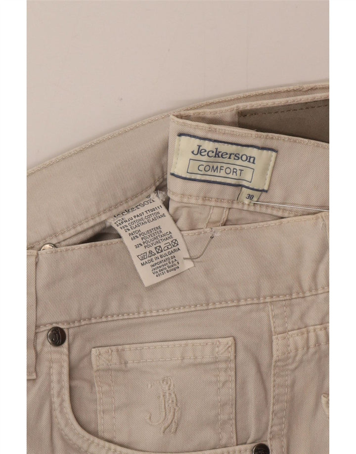 Jeans slim da uomo Jeckerson W30 L30 cotone beige