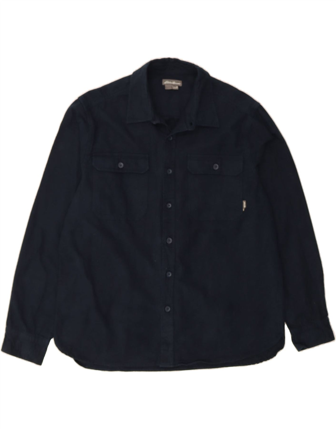 EDDIE BAUER Mens Shirt Medium Navy Blue Cotton Vintage Eddie Bauer and Second-Hand Eddie Bauer from Messina Hembry 