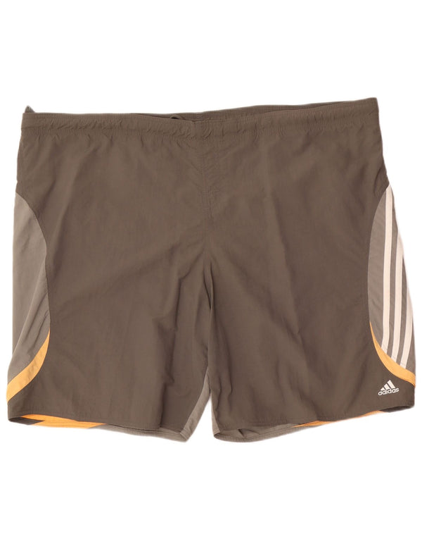 Pantaloncini da bagno da uomo Adidas 2XL nylon color block grigio