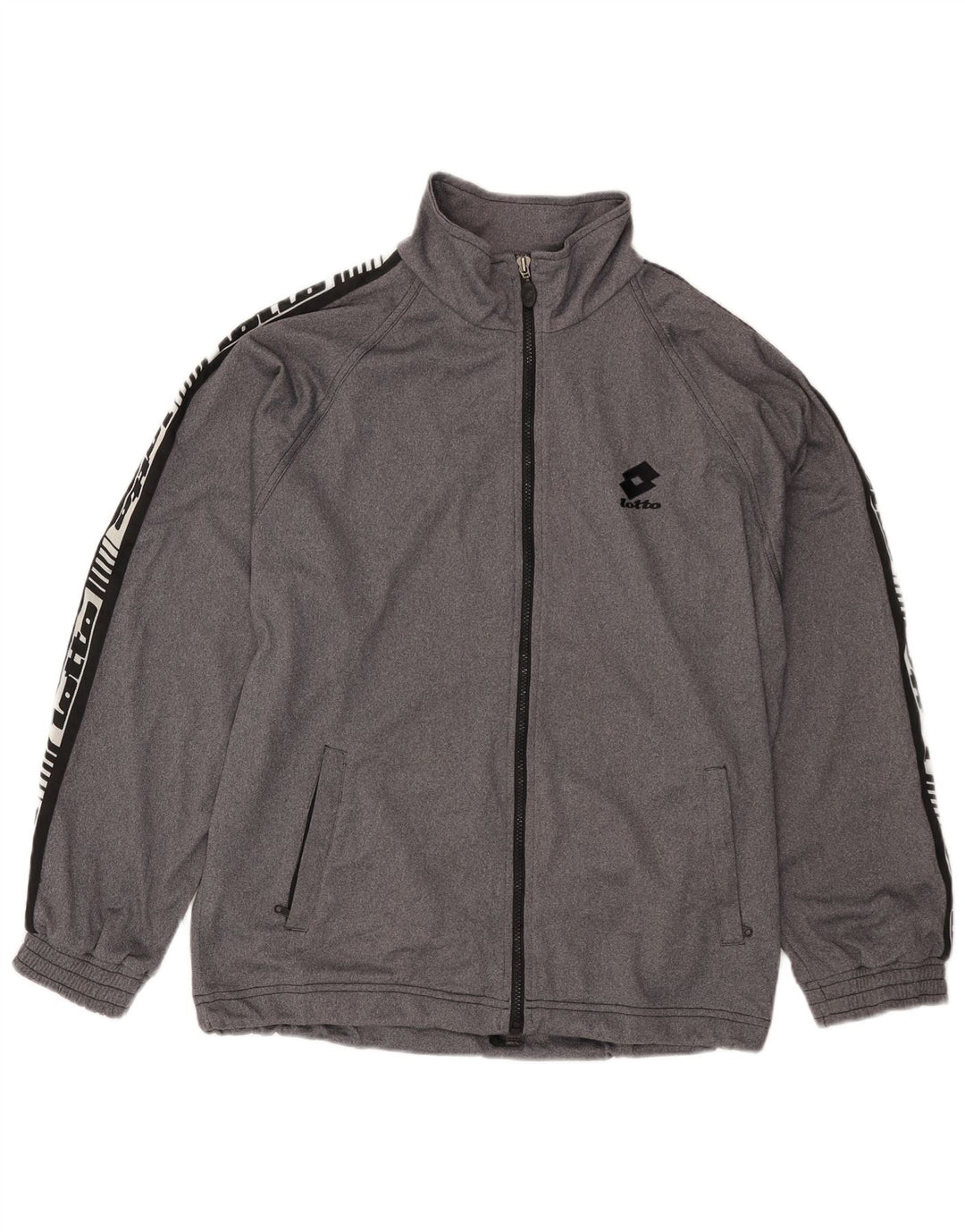 Giacca da ginnastica grafica da uomo Lotto UK 38/40 Colorblock grigio medio