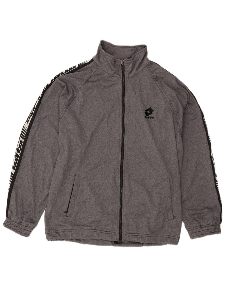 Giacca da ginnastica grafica da uomo Lotto UK 38/40 Colorblock grigio medio