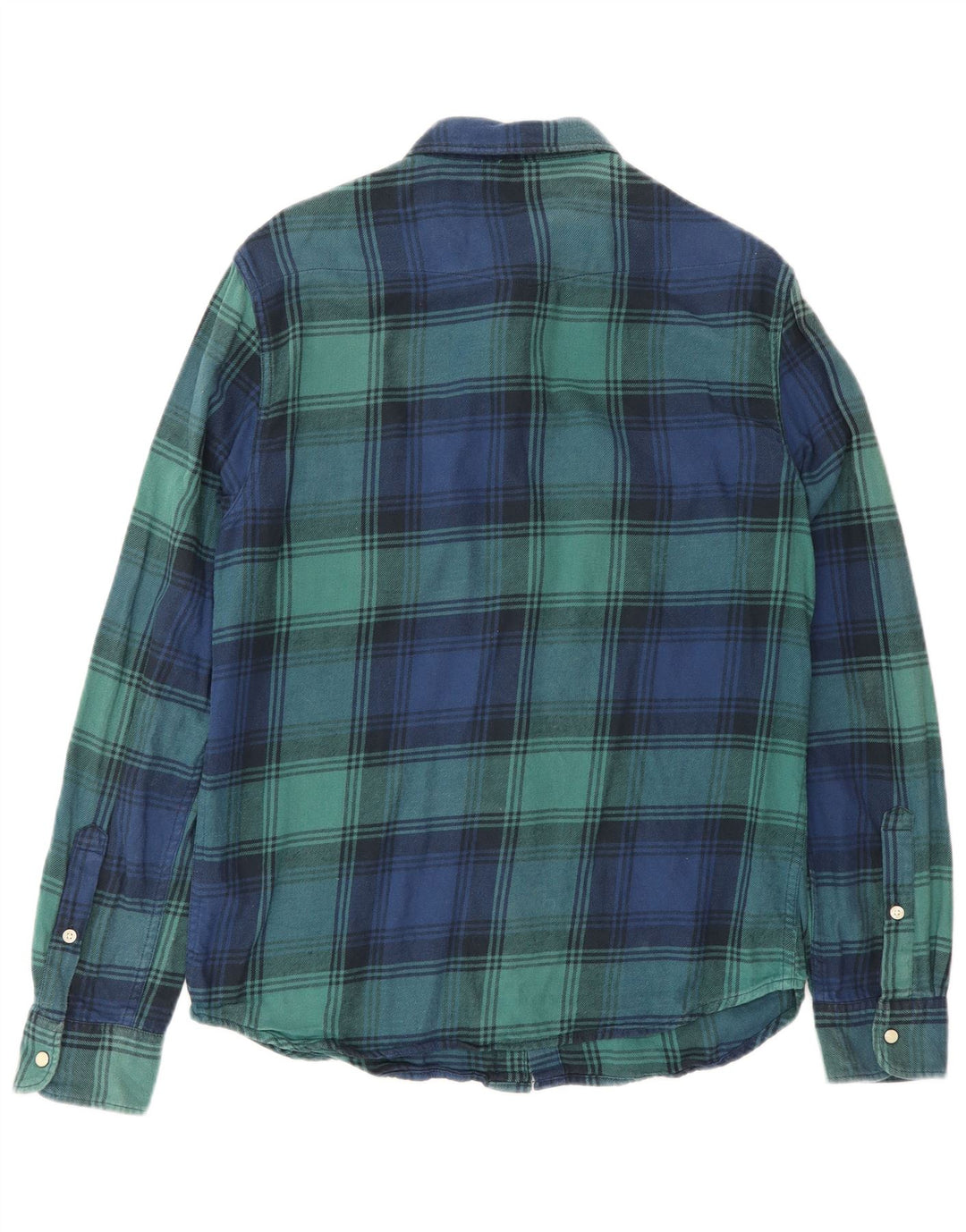 Camicia in flanella da donna Lee in cotone scozzese blu medio