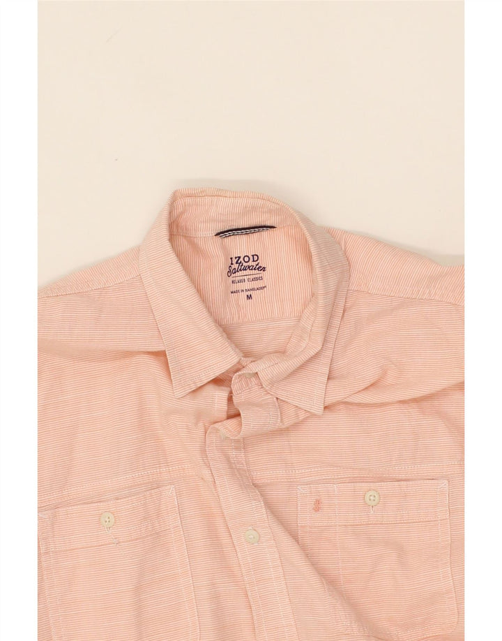 IZOD Mens Salt Water Relaxed Fit Shirt Medium Pink Pinstripe Vintage Izod and Second-Hand Izod from Messina Hembry 