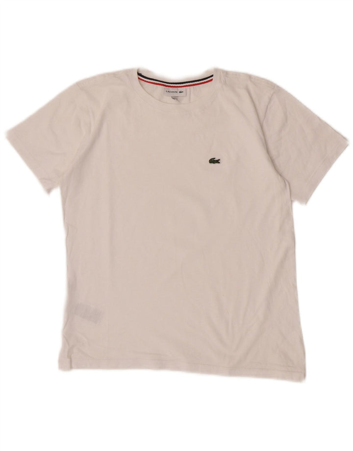 T-shirt da bambino Lacoste 11-12 anni in cotone bianco