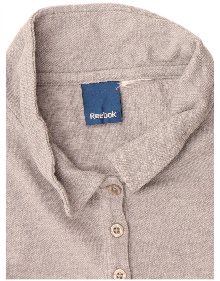 Polo REEBOK da donna UK 8 piccola grigia