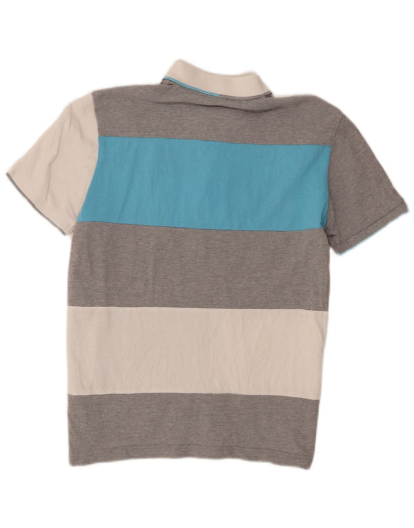 Polo da rugby da uomo Hugo Boss Small in cotone color block grigio
