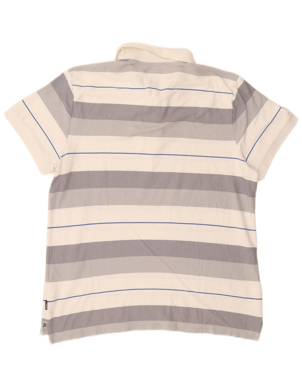 Polo Nike da uomo XL in cotone a righe grigie