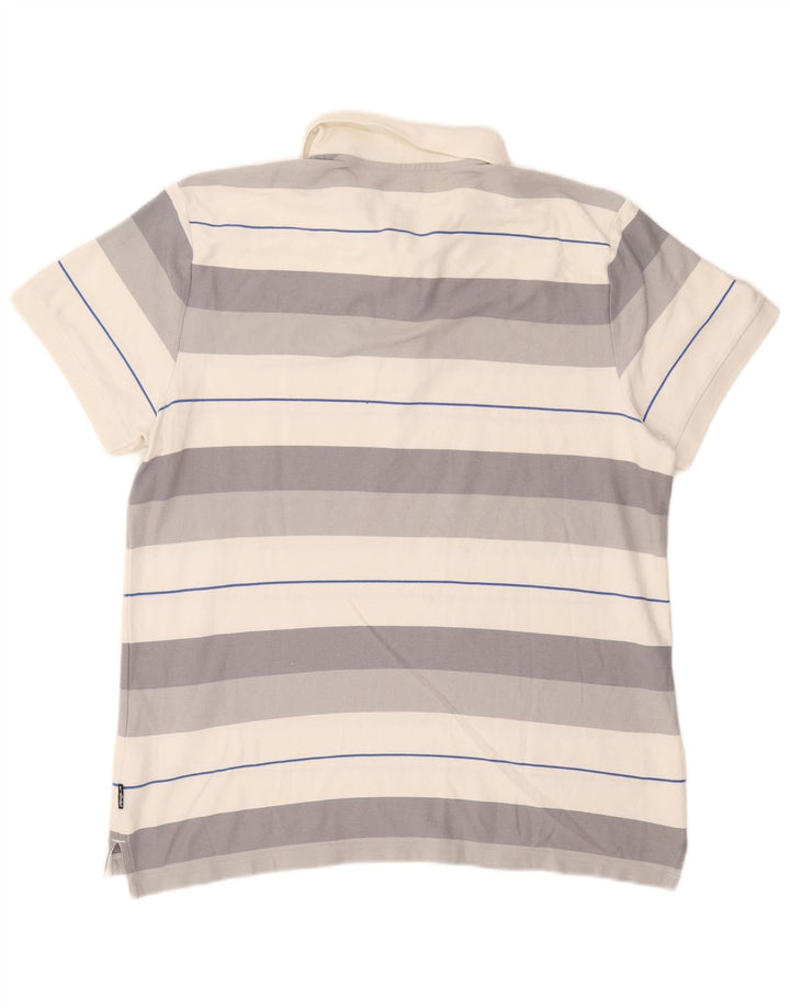 Polo Nike da uomo XL in cotone a righe grigie