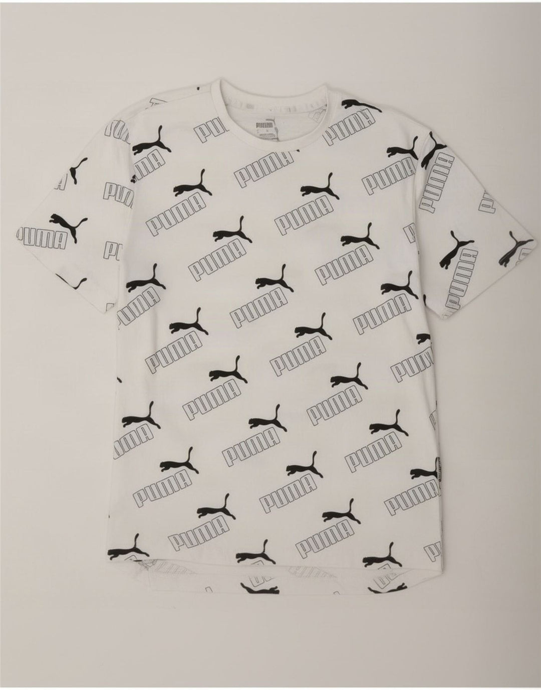 T-shirt grafica da uomo Puma Top Small in cotone bianco
