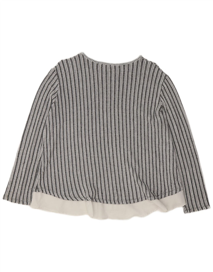 Top Zara a maniche lunghe da donna, taglia UK 16, a righe grandi nere