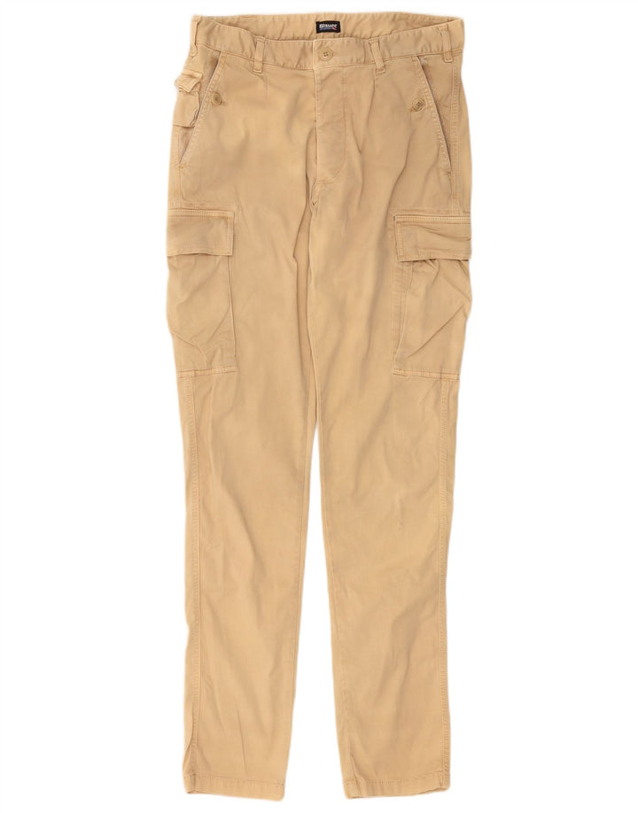 BLAUER Womens Slim Cargo Trousers W30 L32 Beige Cotton