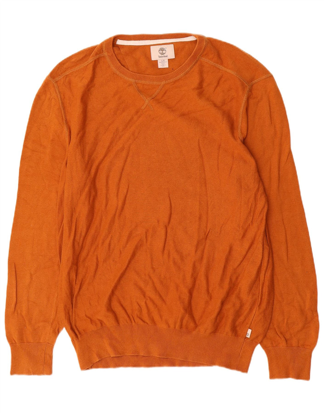 Timberland Maglione girocollo da uomo vestibilità regolare girocollo grande cotone arancione