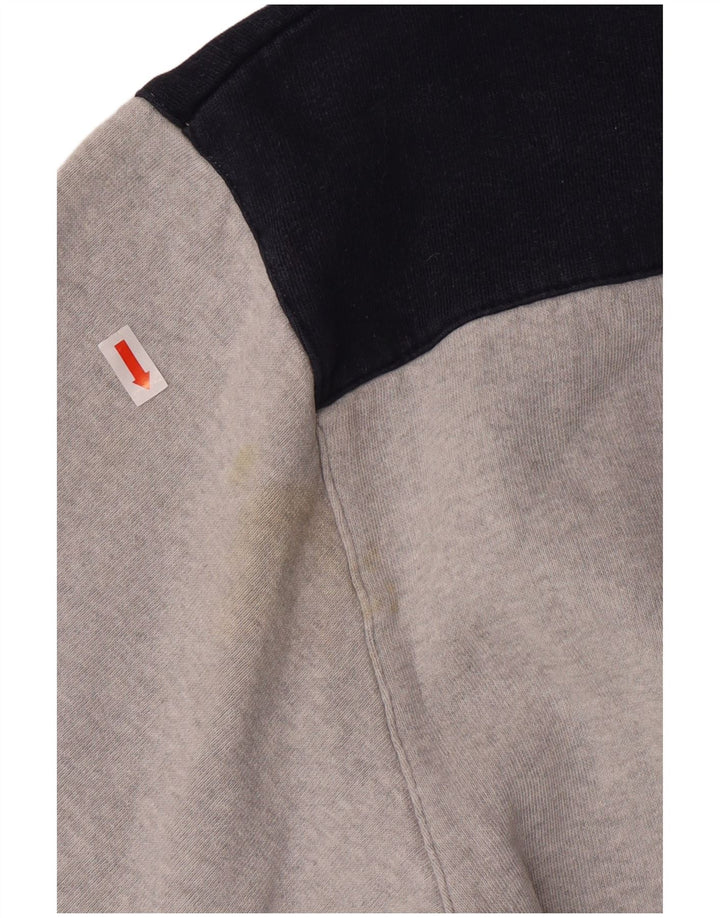 Felpa grafica da uomo Adidas Maglione grande color grigio grigio