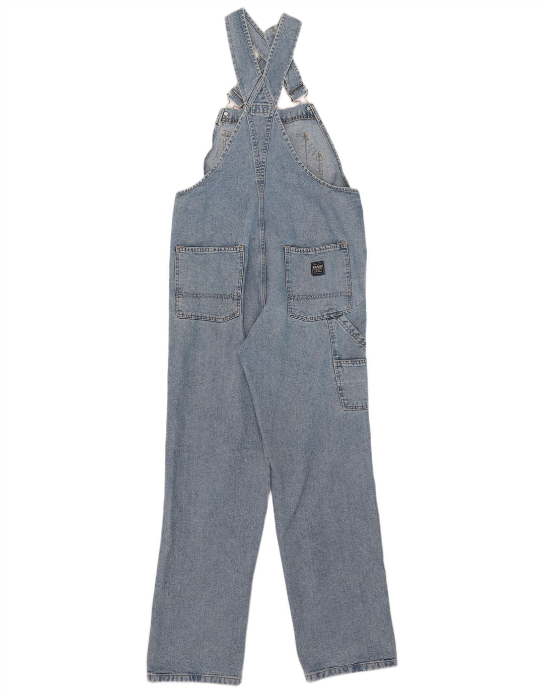 Gas Salopette cargo da uomo Jeans media W34 L31 cotone blu