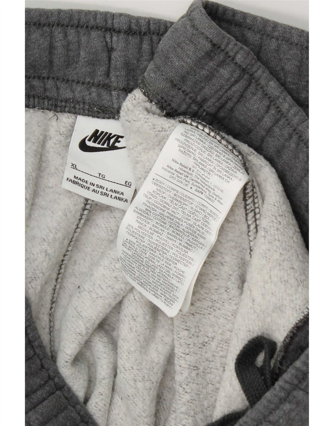Pantaloni da tuta Nike da uomo XL in cotone chiazzato grigio
