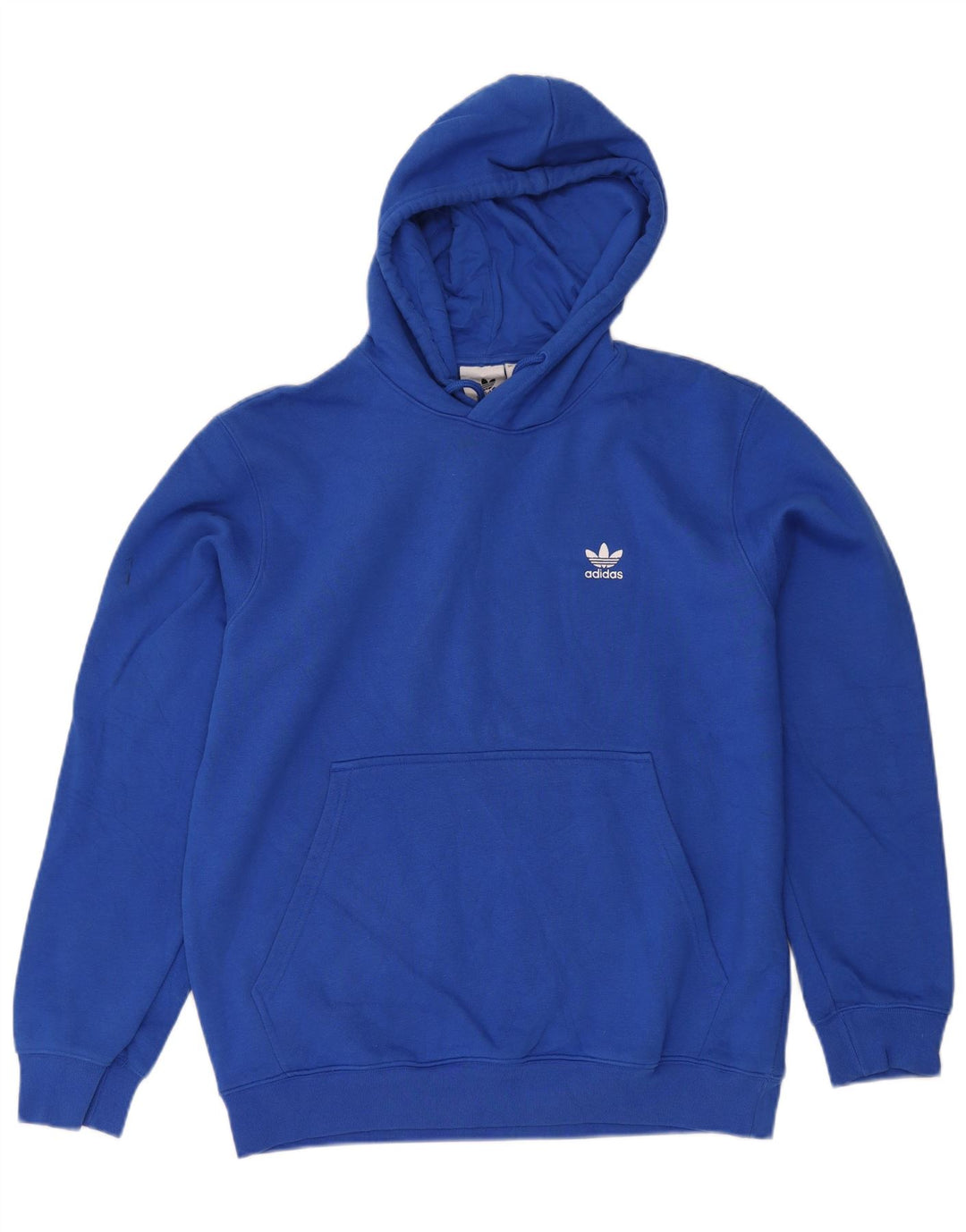 Felpa con cappuccio da uomo Adidas Large in cotone blu