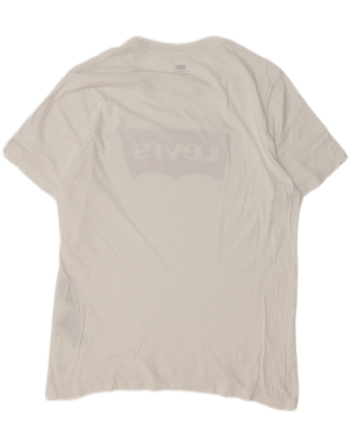 LEVI'S Mens Graphic T-Shirt Top Medium White Cotton