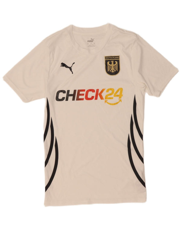 T-shirt grafica Puma da uomo Deutshland Top XS poliestere bianco