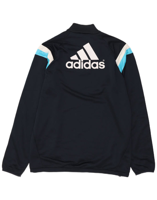 Top da uomo con grafica pullover grafica Adidas Chelsea FC, blu navy medio