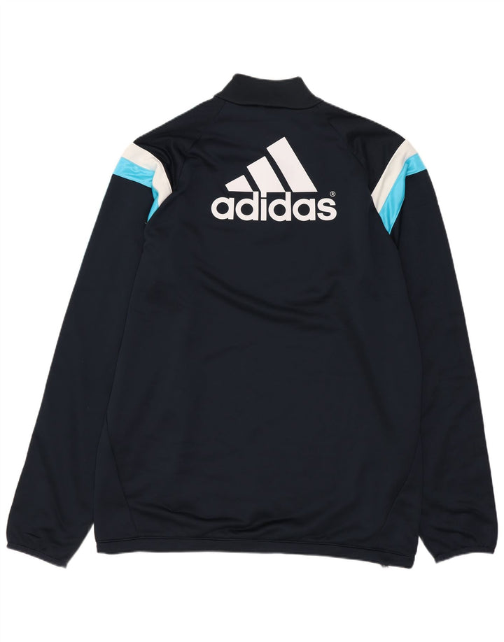 Top da uomo con grafica pullover grafica Adidas Chelsea FC, blu navy medio