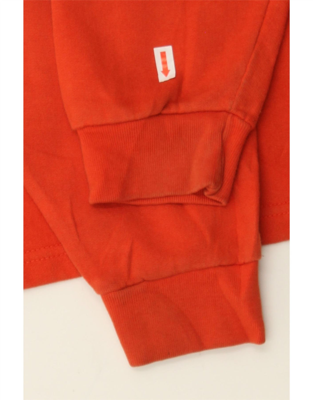 TOMMY HILFIGER Womens Graphic Sweatshirt Jumper UK 14 Medium Orange Cotton Vintage Tommy Hilfiger and Second-Hand Tommy Hilfiger from Messina Hembry 