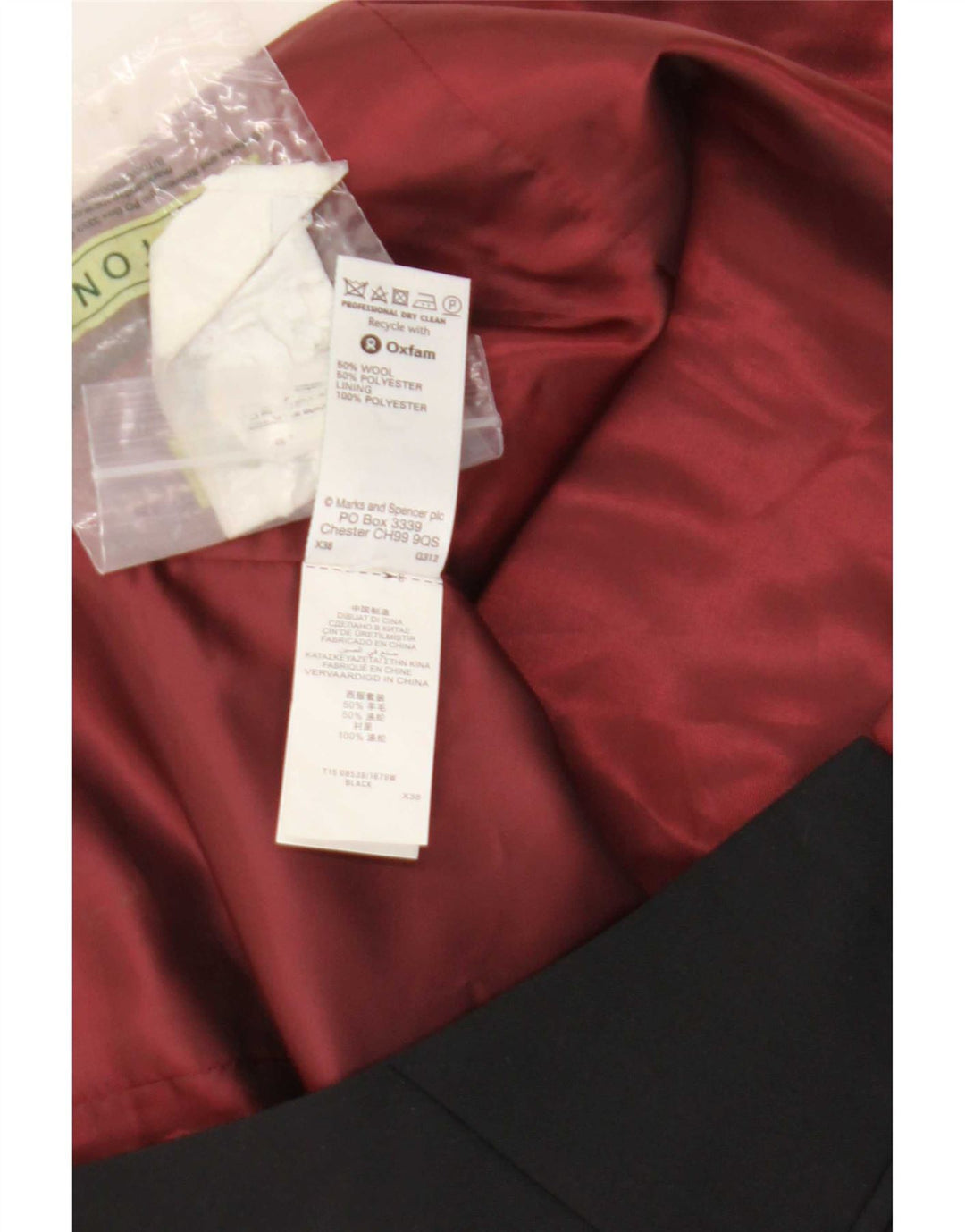 Gilet da uomo Marks & Spencer piccolo in lana color block nero