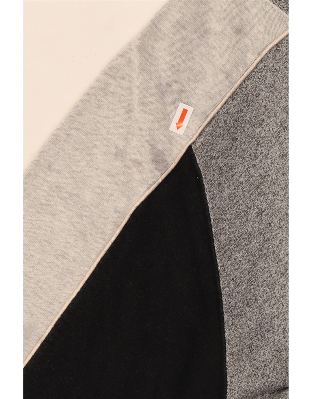 CHAMPION Felpa da uomo con collo con zip, maglione grande, cotone color block grigio