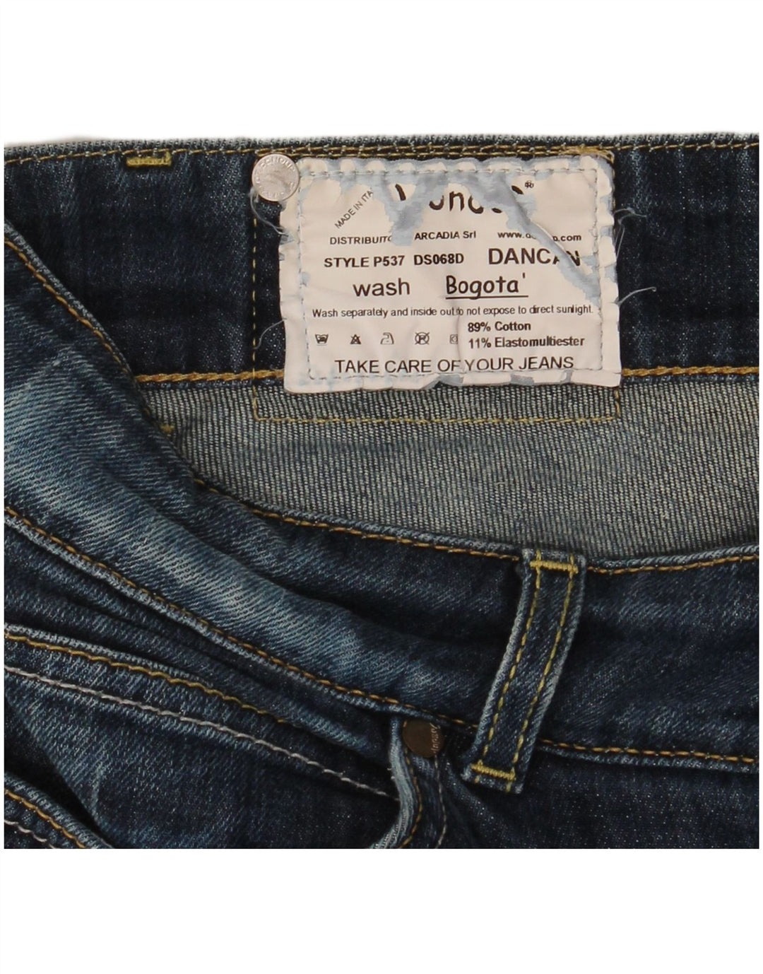 Jeans Slim Donna DONDUP W32 L26 Cotone Blu