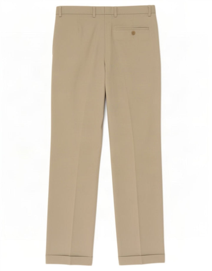 Pantaloni casual con pegging da uomo Marks & Spencer W32 L31 poliestere verde