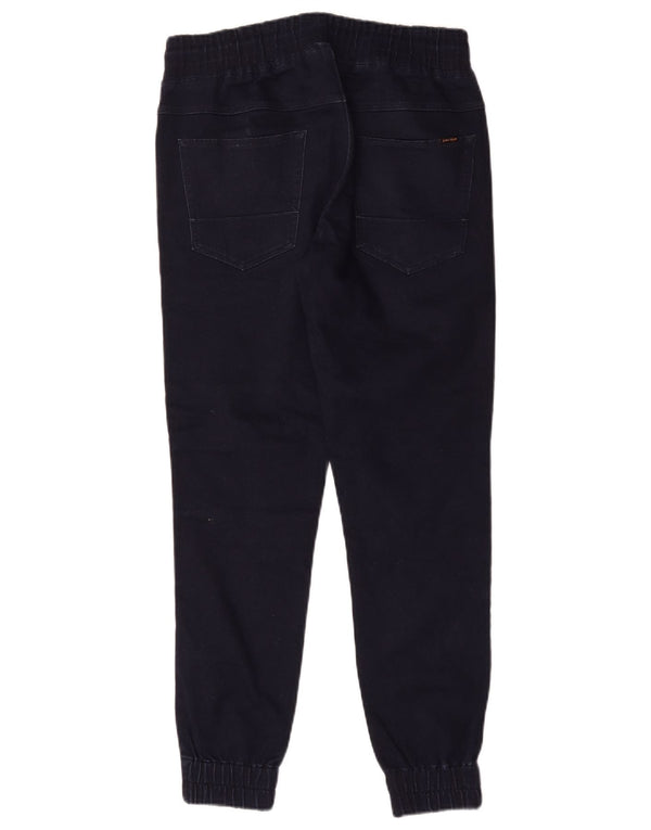 Zara Uomo Joggers Jeans Slim W32 L28 Blu Navy Cotone