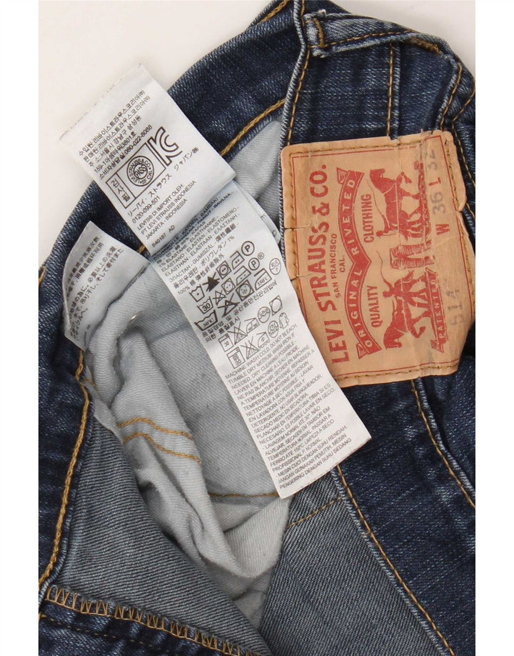 Levi's Uomo 514 Jeans dritti W36 L32 Cotone Blu
