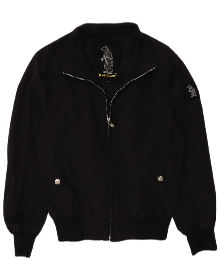 Giubbotto bomber da ragazzo Refrigue 13-14 anni in nylon nero