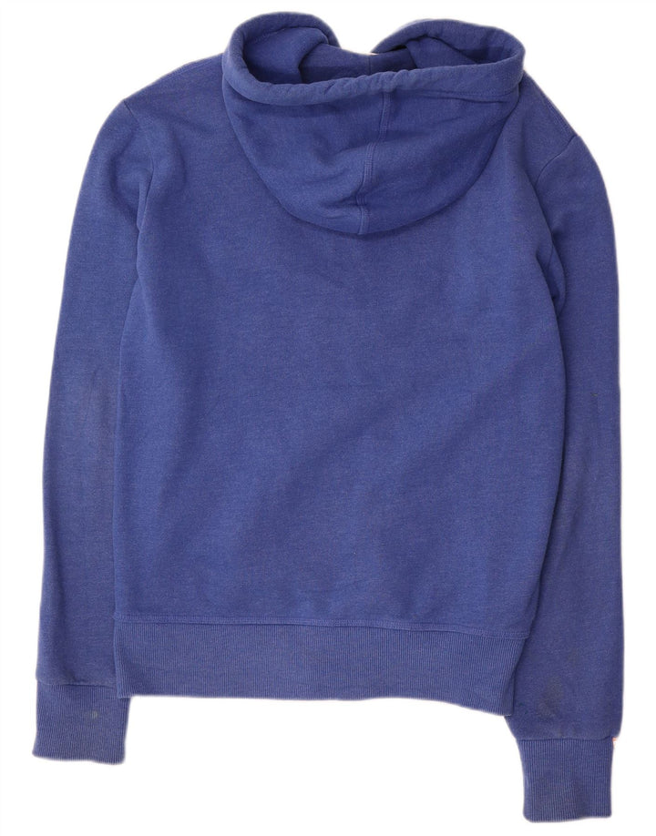 Maglione con cappuccio e zip da uomo Superdry piccolo in cotone blu