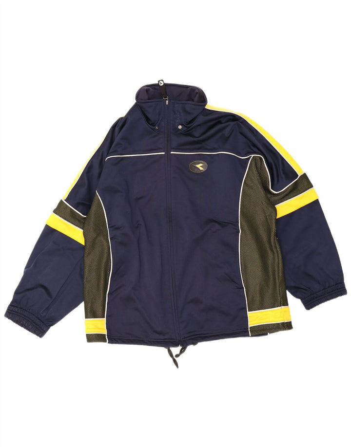Giacca da tuta da uomo Diadora UK 38 Medium Blu Navy Colourblock