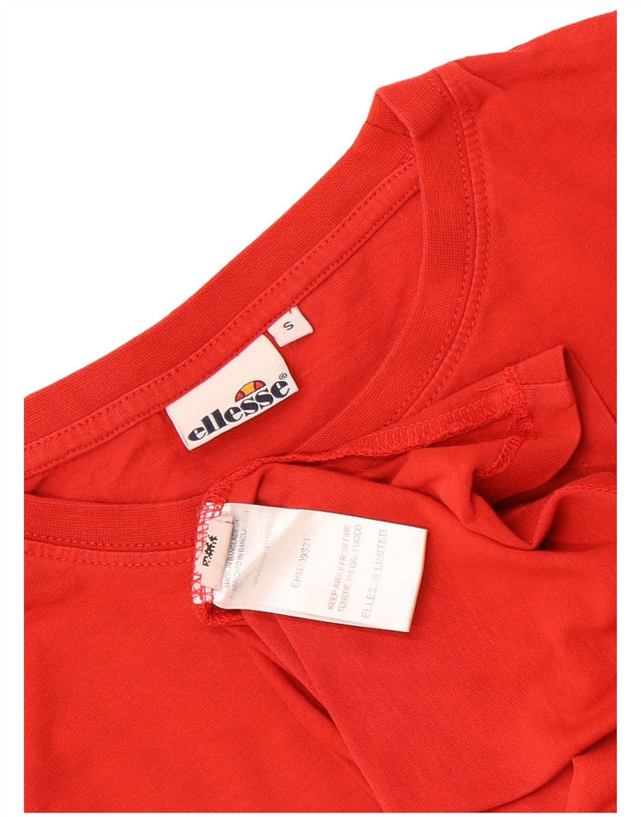 T-shirt grafica da uomo Ellesse Top piccola in cotone rosso