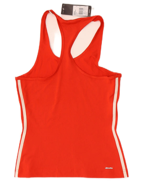 Adidas Womens Climalite Vest Top UK 4/6 XS Red Polyester