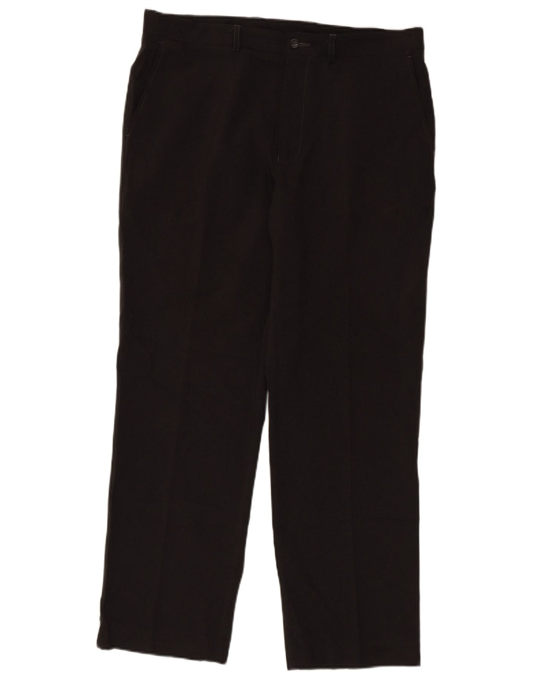 Pantaloni chino dritti da uomo Marks & Spencer W36 L31 poliestere grigio