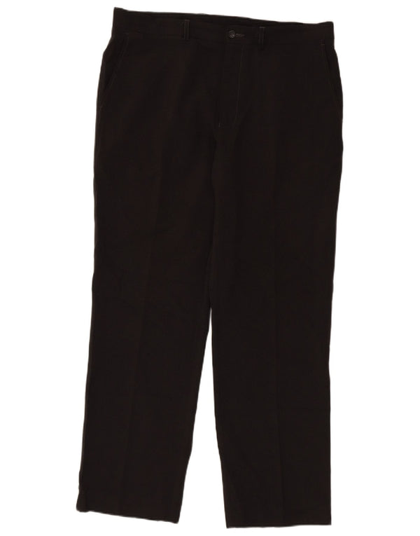Pantaloni chino dritti da uomo Marks & Spencer W36 L31 poliestere grigio