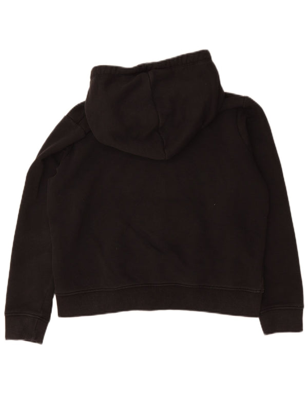 Maglione con cappuccio grafico da donna Tommy Hilfiger UK 14 cotone nero medio