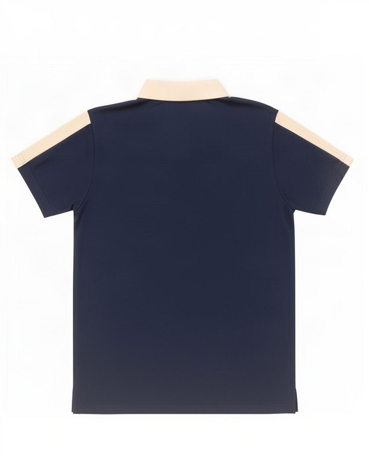 Polo Adidas da uomo media in poliestere color block blu navy