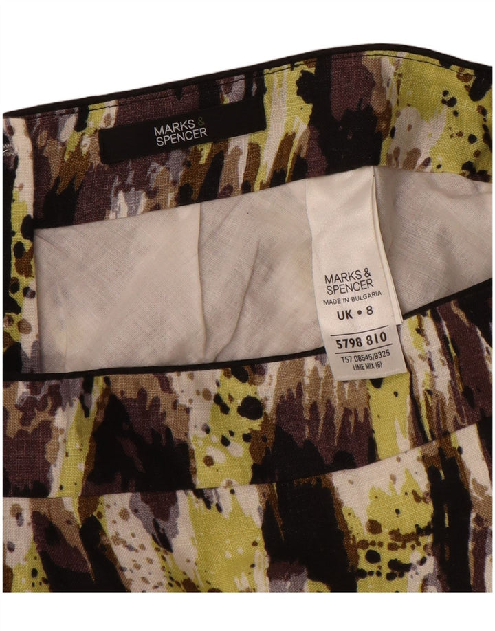 Gonna a tubino da donna Marks & Spencer UK 8 piccola W27 multicolore
