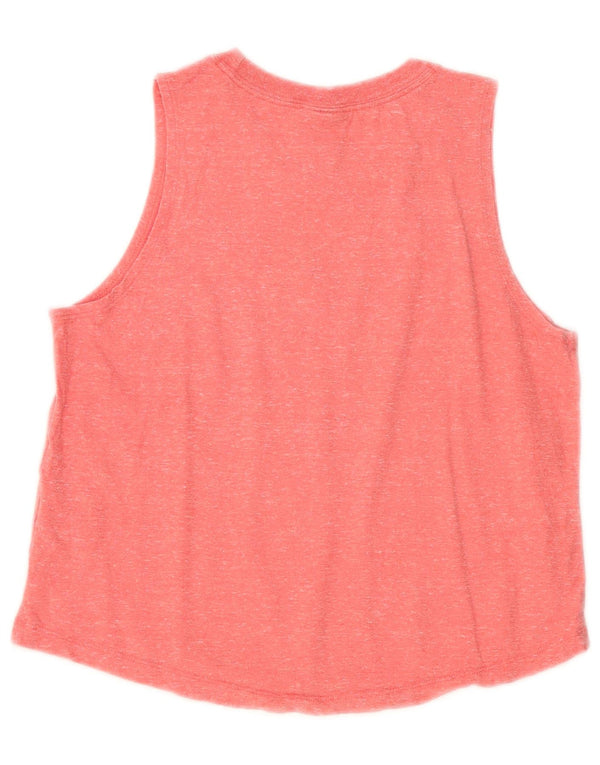 Canotta grafica Nike per ragazze 13-14 anni XL in cotone screziato rosa
