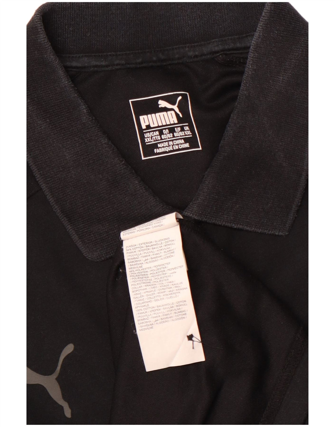 Polo PUMA da uomo 2XL in cotone nero