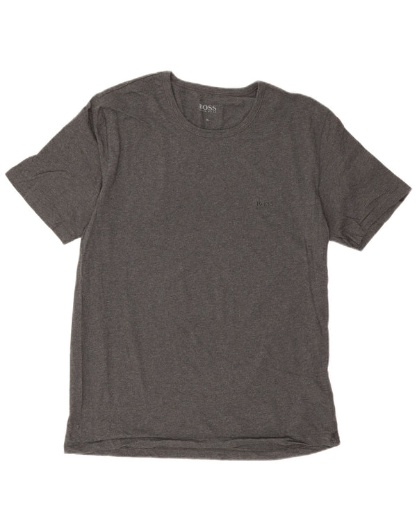 T-shirt da uomo Hugo Boss Top XL in cotone chiazzato grigio