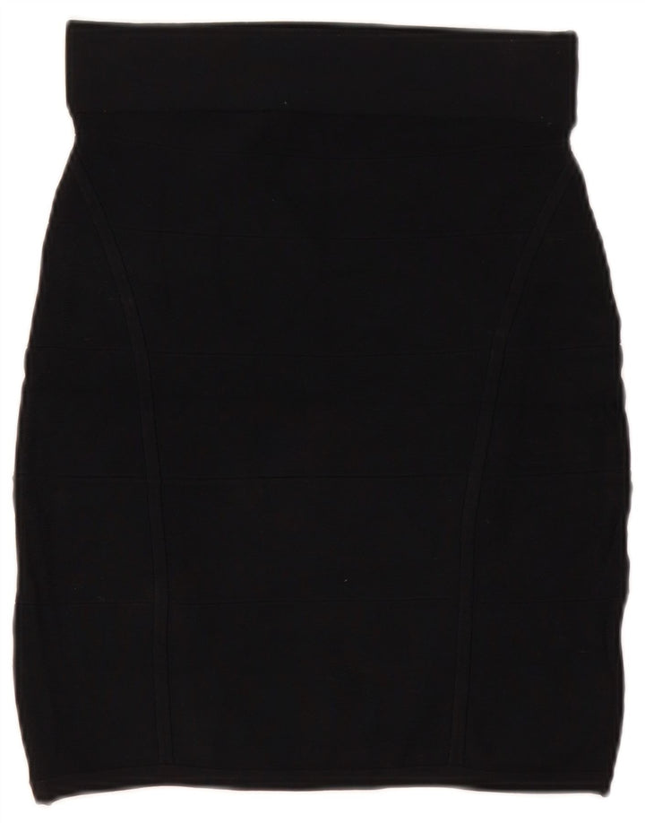 Gonna a tubino da donna Oasis UK 12 media W28 viscosa nera